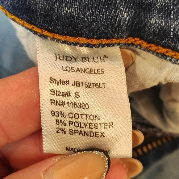 Judy Blue Womens Small Fray Cut Off Hem Denim Shorts Stretch Summer - Picture 3 of 4